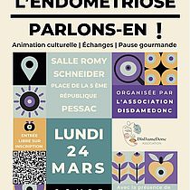 Lire la suite : Save the date - 24 Mars : Soirée "Endométriose, parlons-en!" à Pessac