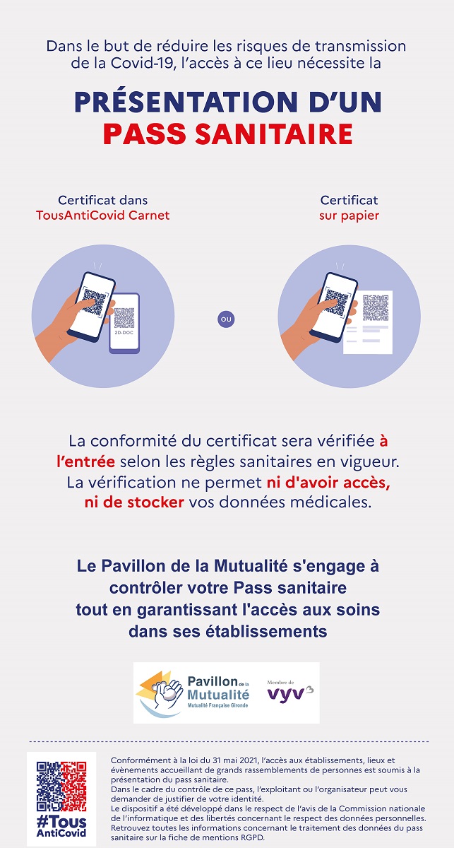Pass sanitaire - Pavillon de la Mutualité